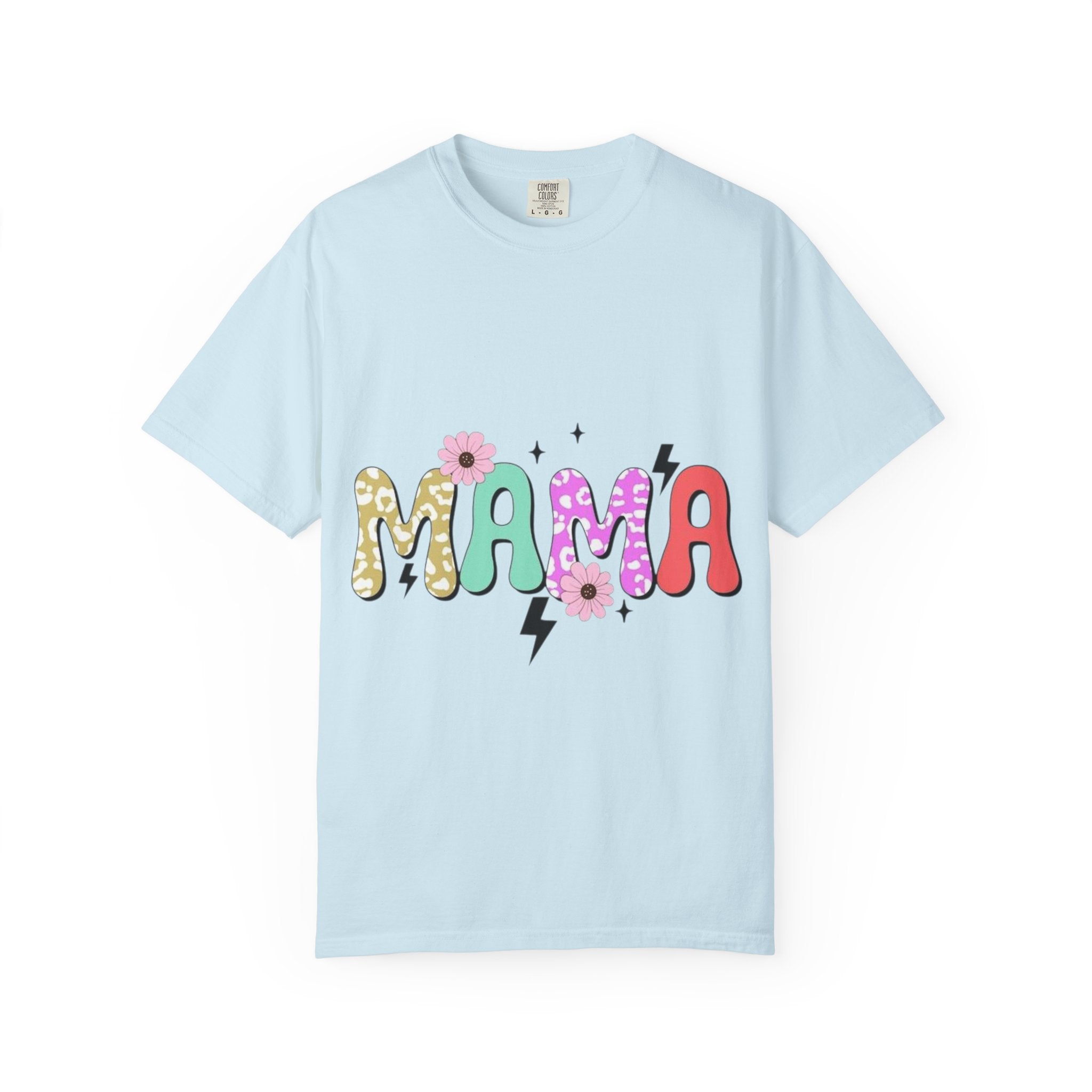 Mama Floral Graphic T‑Shirt — Colorful Retro Lettering, Perfect for Mother’s Day