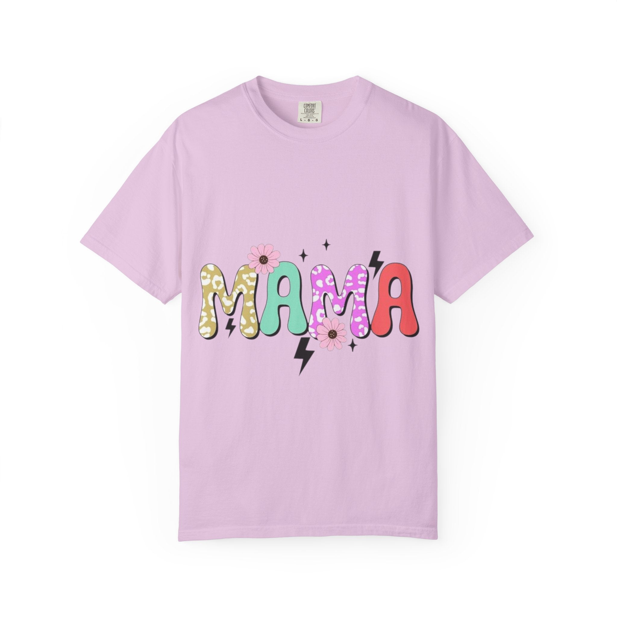 Mama Floral Graphic T‑Shirt — Colorful Retro Lettering, Perfect for Mother’s Day