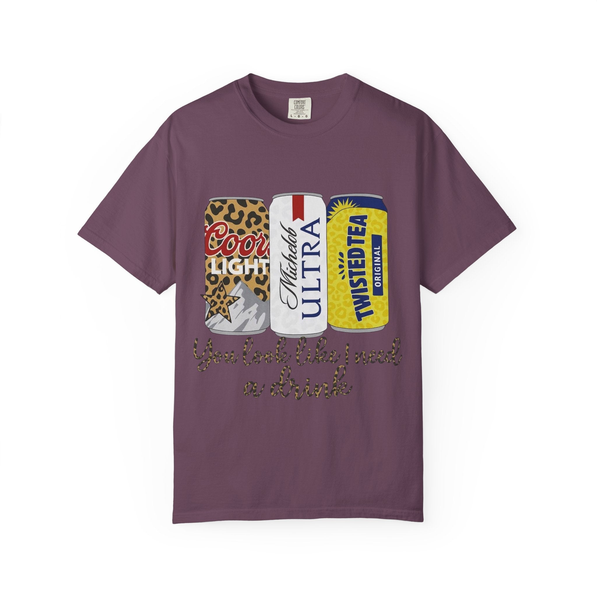 Beer Cans Graphic T-Shirt — "You look like I need a drink"