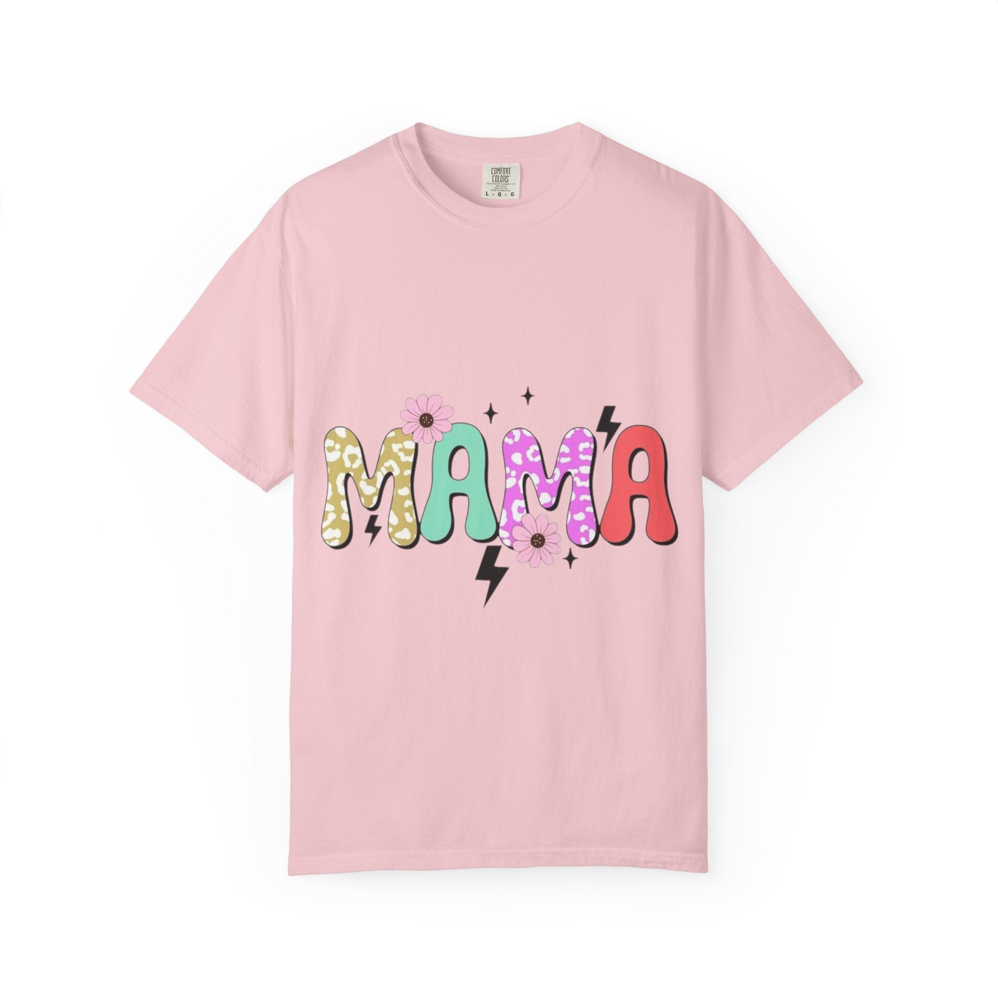Mama Floral Graphic T‑Shirt — Colorful Retro Lettering, Perfect for Mother’s Day