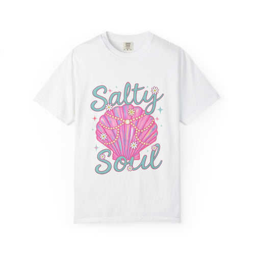 T-Shirt — "Salty Soul" Pink Seashell Graphic Tee