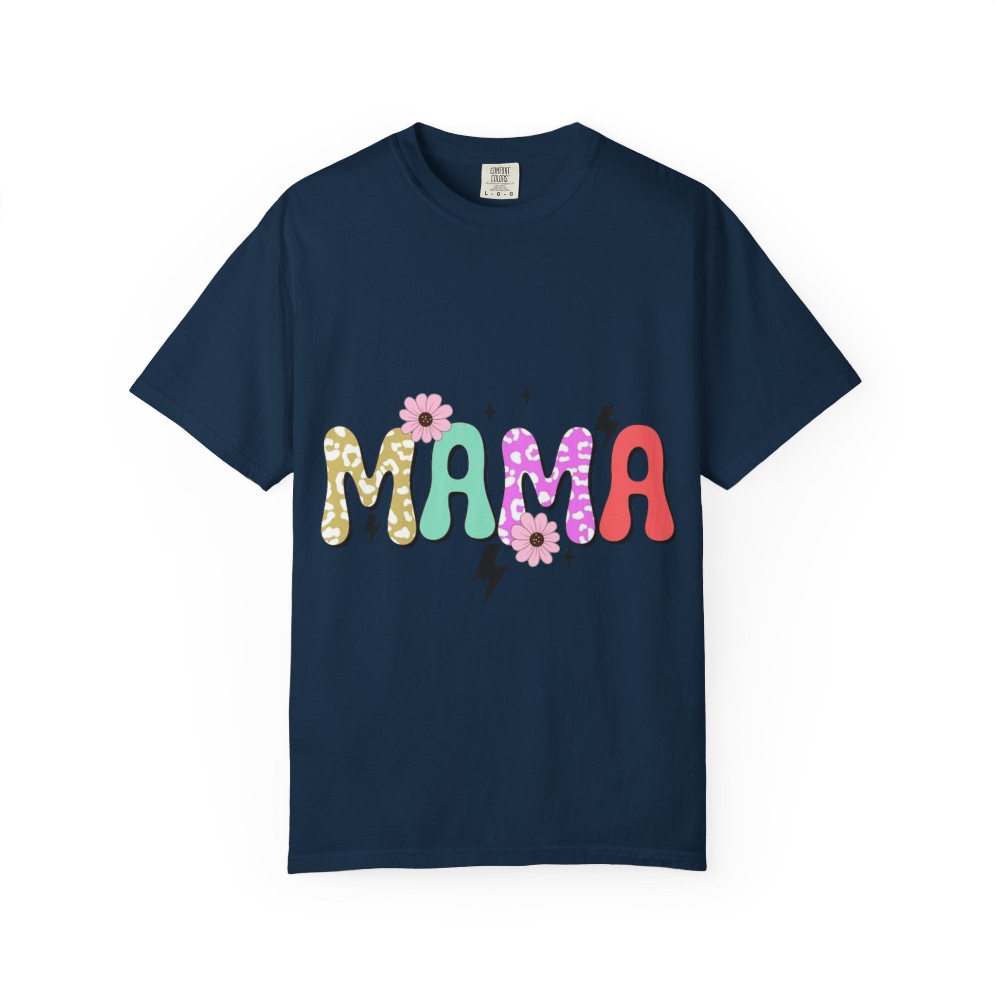 Mama Floral Graphic T‑Shirt — Colorful Retro Lettering, Perfect for Mother’s Day