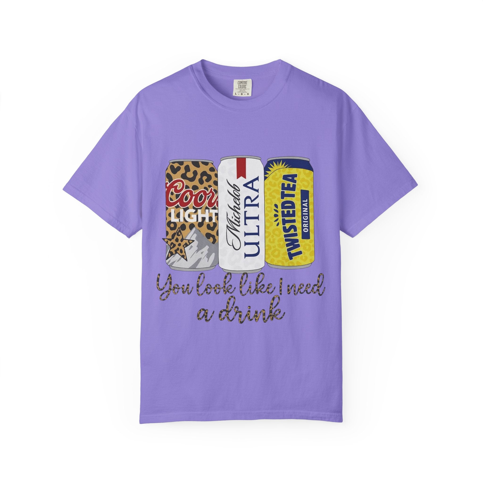 Beer Cans Graphic T-Shirt — "You look like I need a drink"