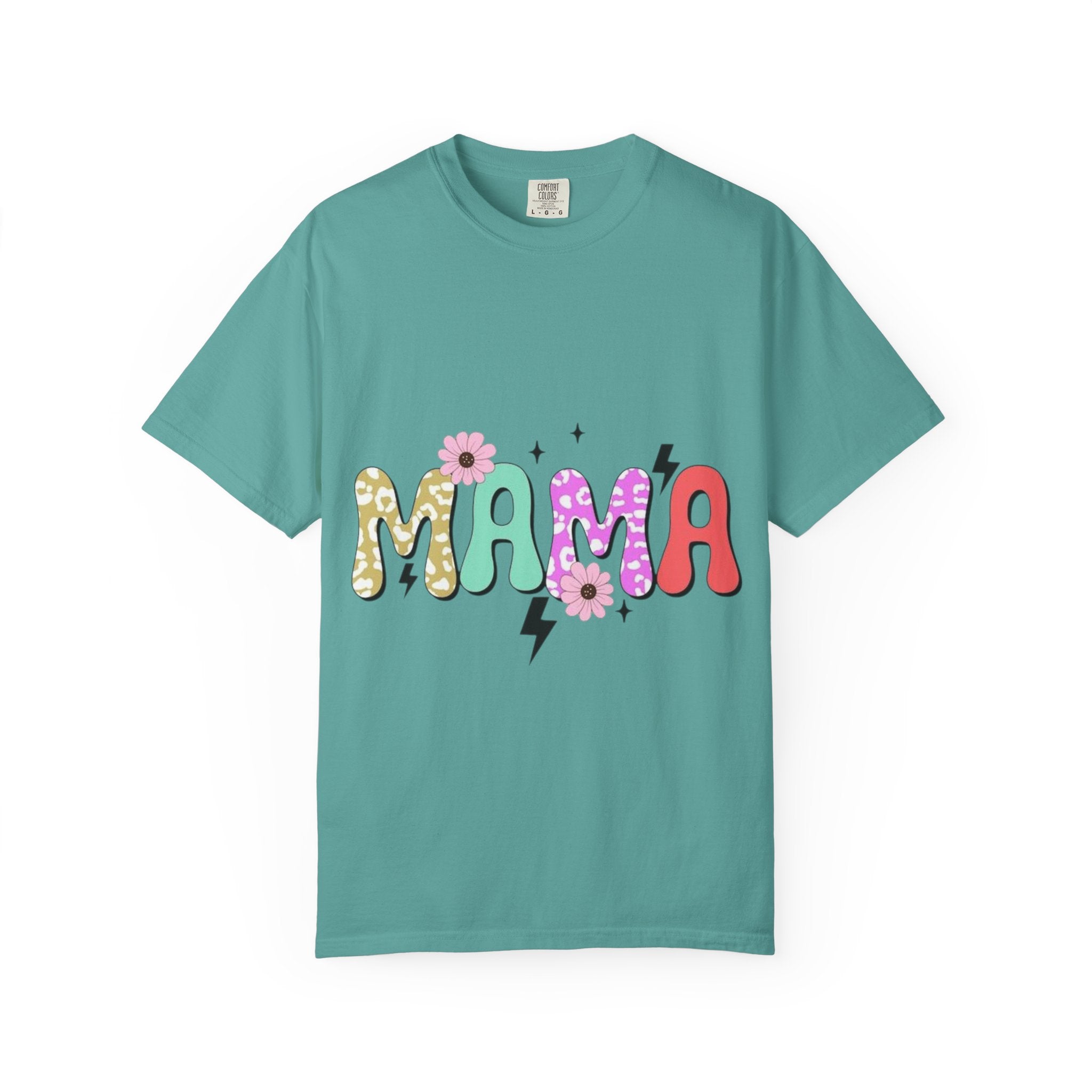 Mama Floral Graphic T‑Shirt — Colorful Retro Lettering, Perfect for Mother’s Day