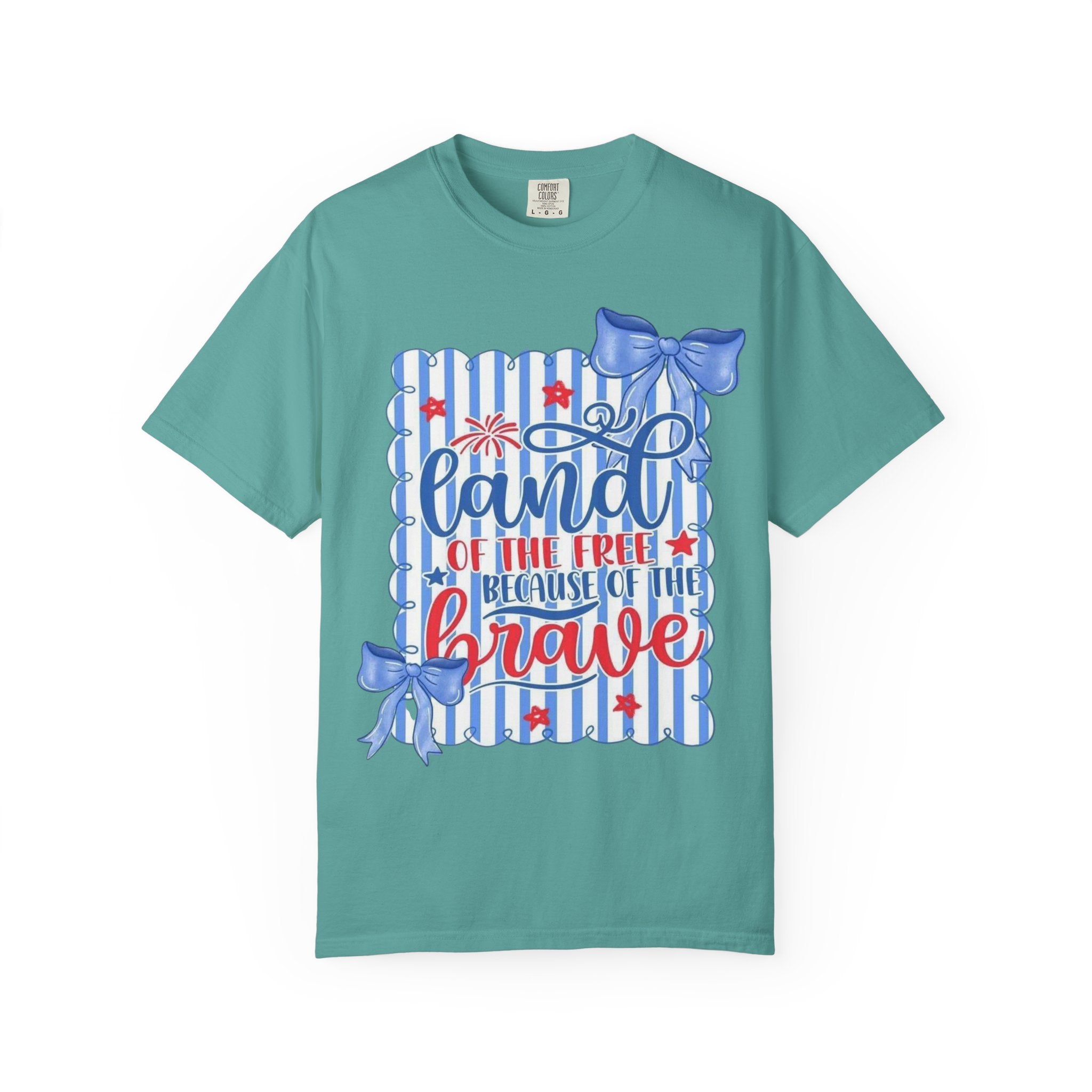 Patriotic "Land of the Free, Because of the Brave" T-Shirt