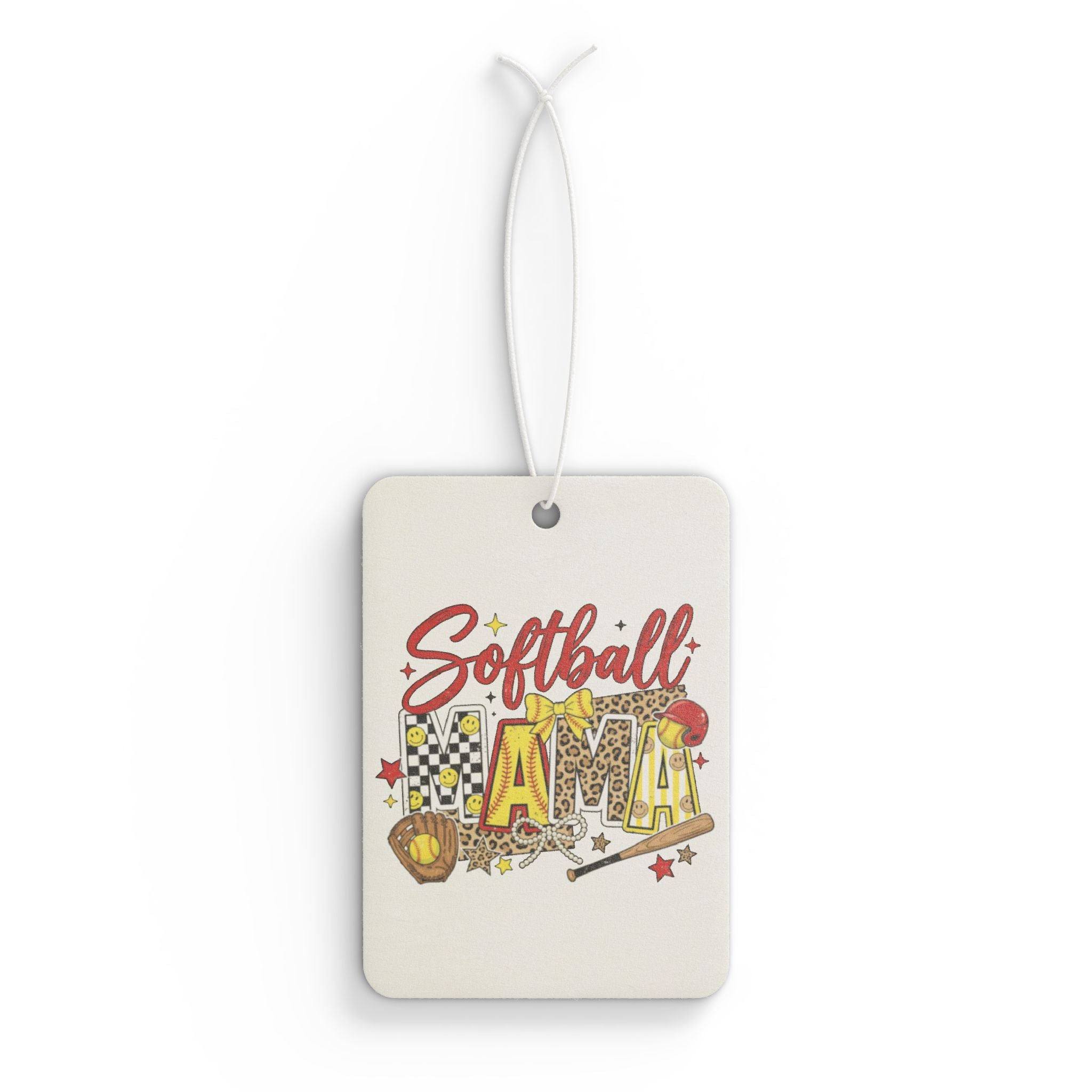 Softball Mama Car Air Freshener — Vintage Softball Mom Scented Ornament