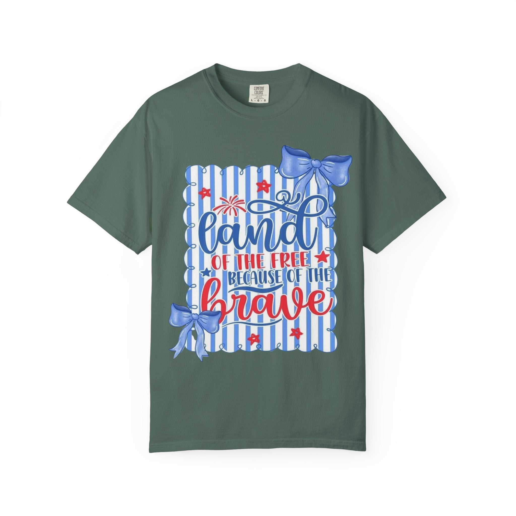 Patriotic "Land of the Free, Because of the Brave" T-Shirt