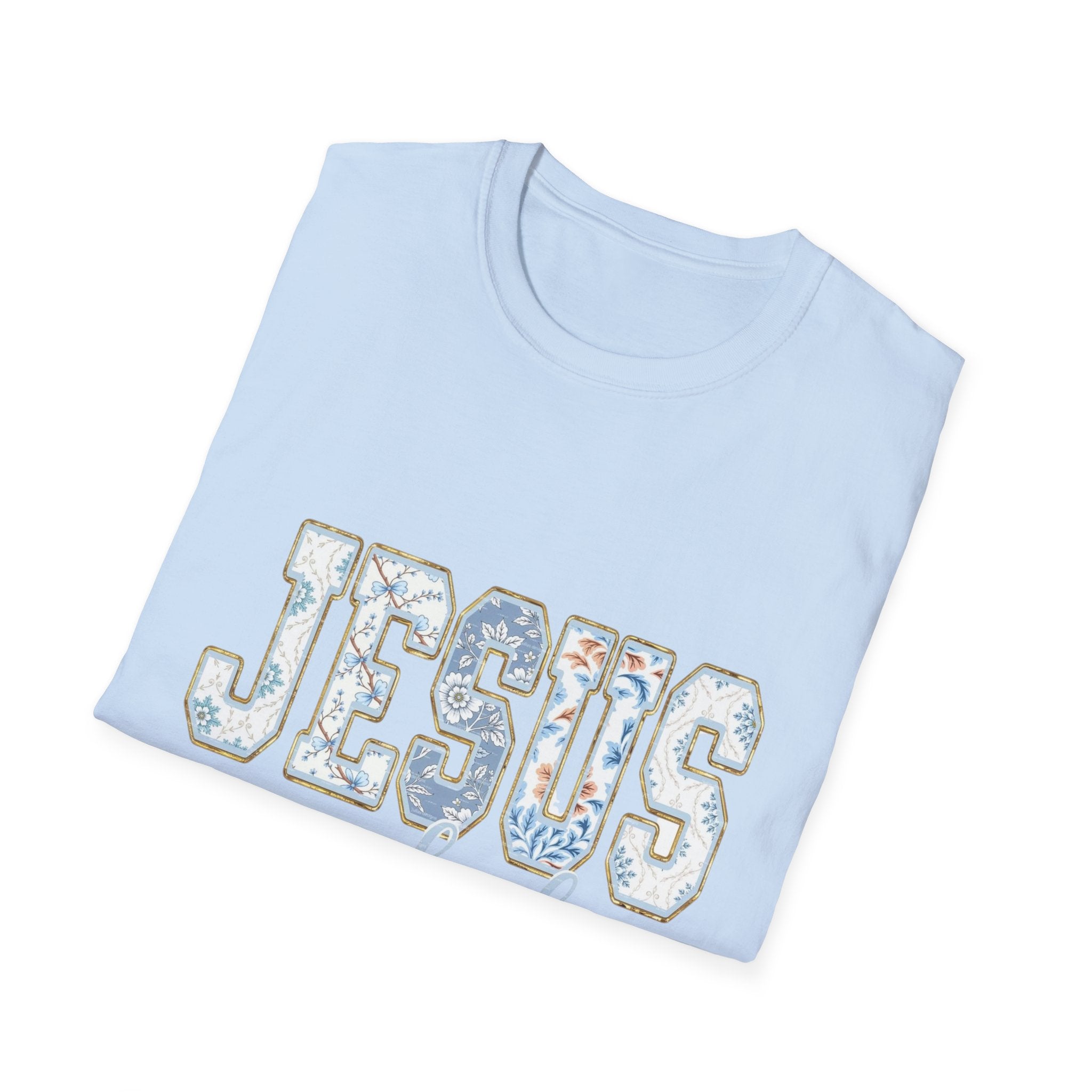 Jesus Is Lord Floral T‑Shirt — Christian Faith Tee