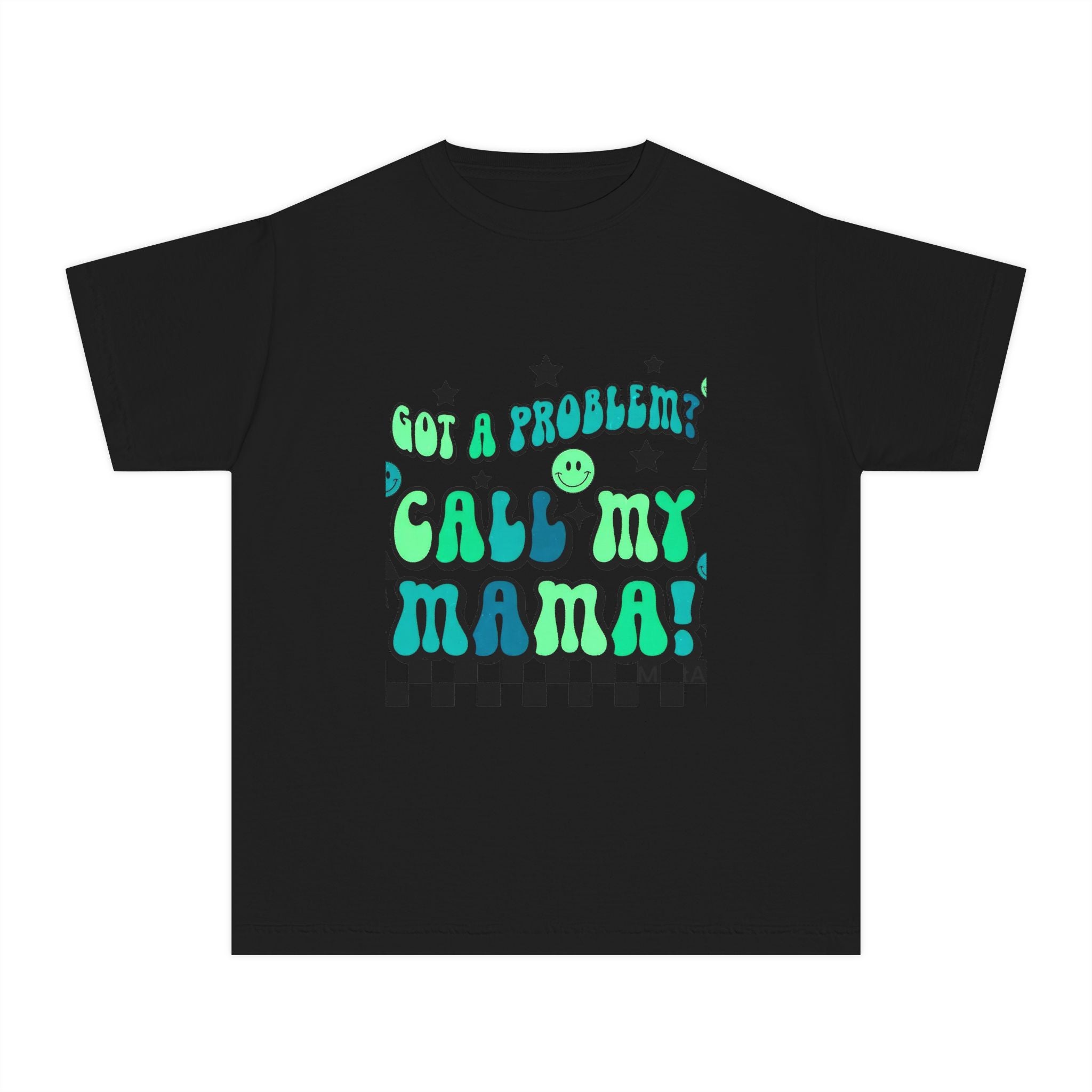 Youth Tee — "Got a Problem? Call My Mama!" Retro Checkerboard Kids T‑Shirt