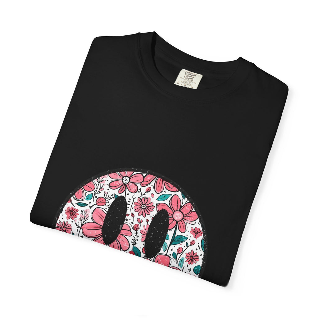 Floral Smiley T-Shirt — Pink Botanical Smile Tee
