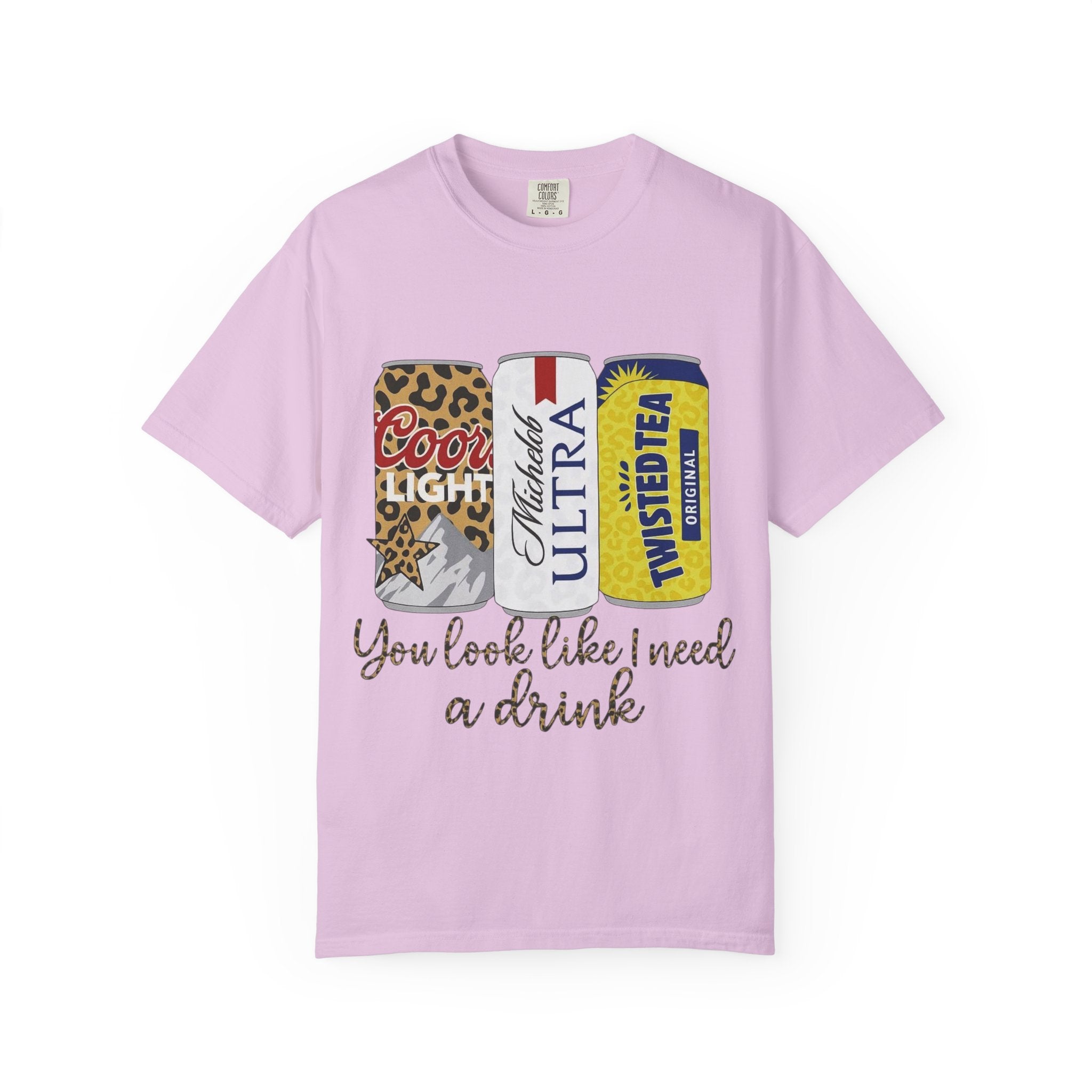 Beer Cans Graphic T-Shirt — "You look like I need a drink"