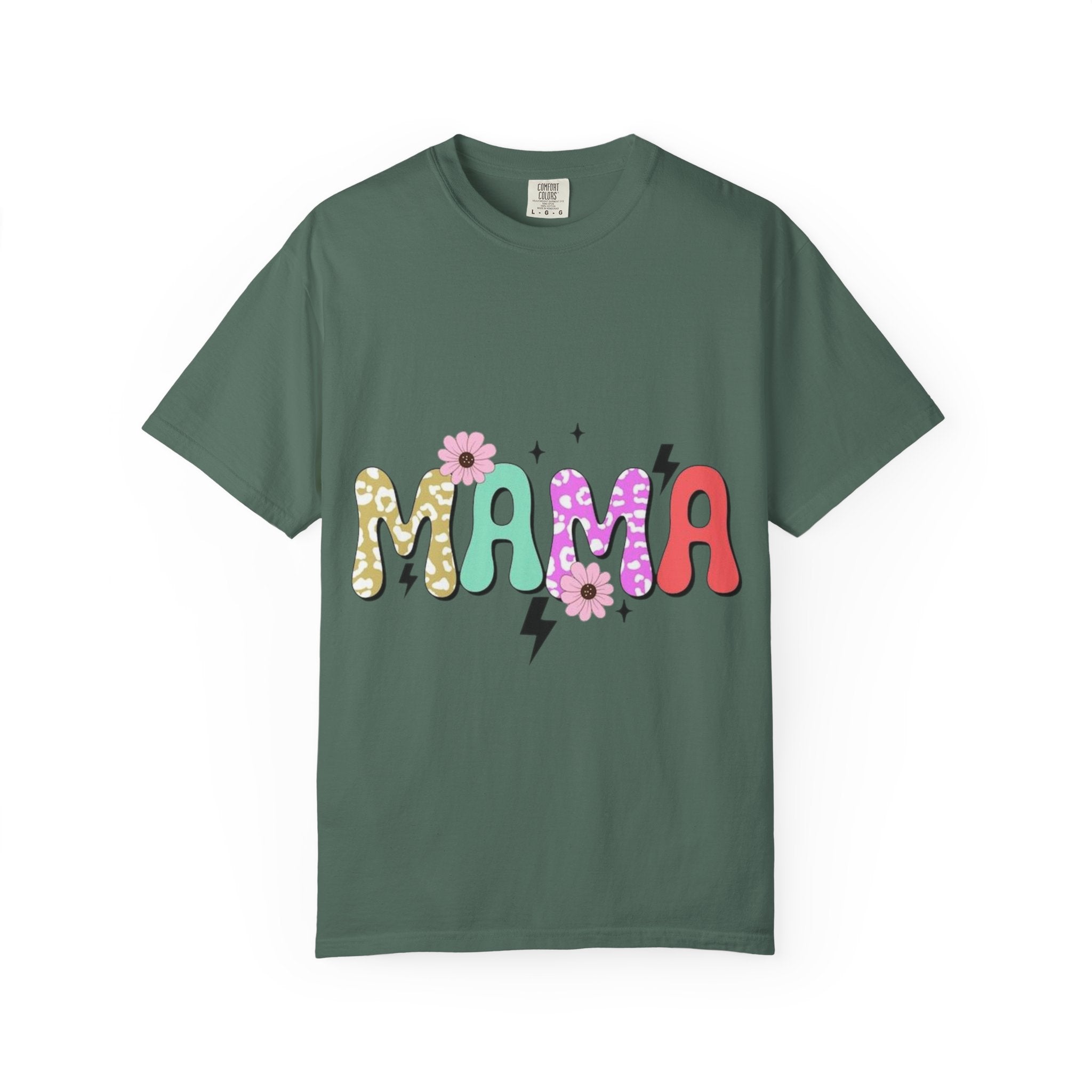 Mama Floral Graphic T‑Shirt — Colorful Retro Lettering, Perfect for Mother’s Day