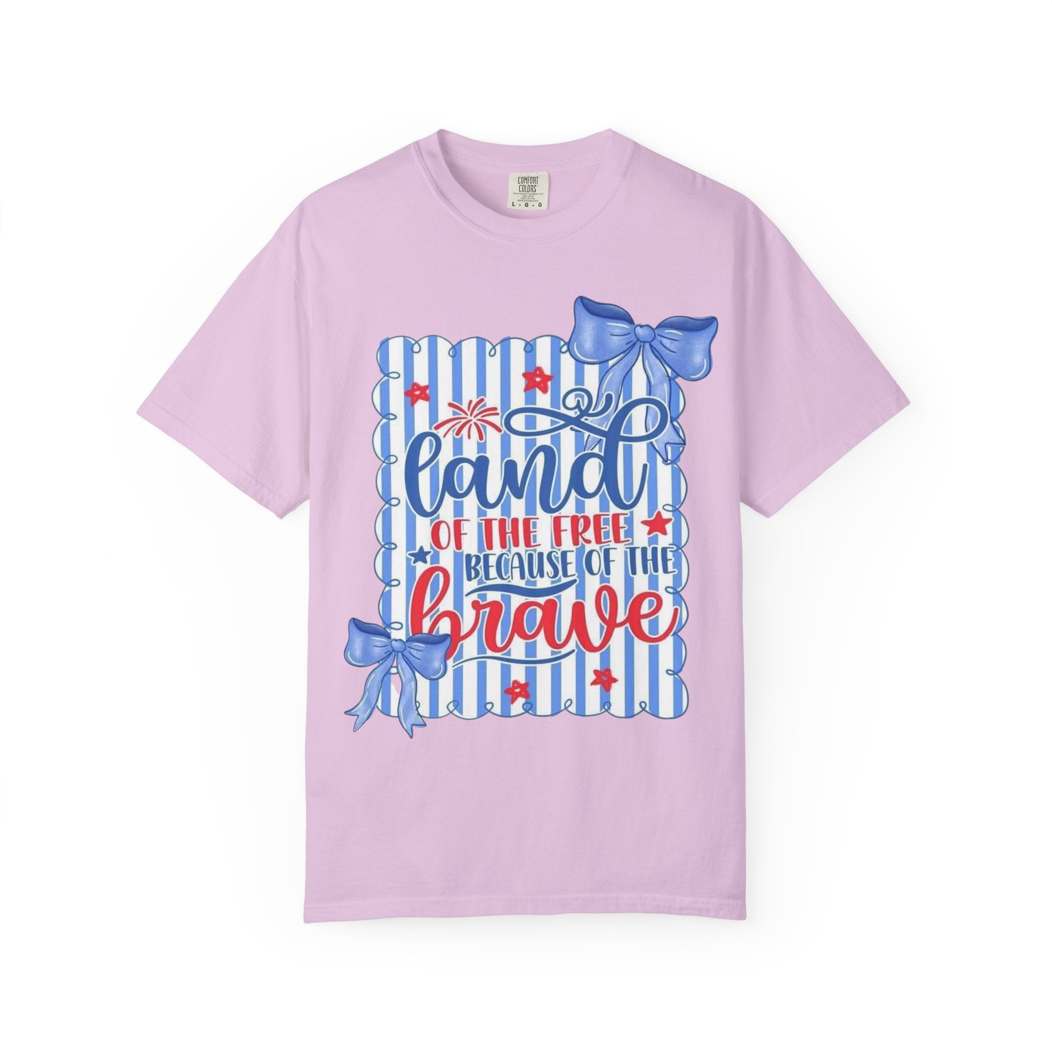 Patriotic "Land of the Free, Because of the Brave" T-Shirt