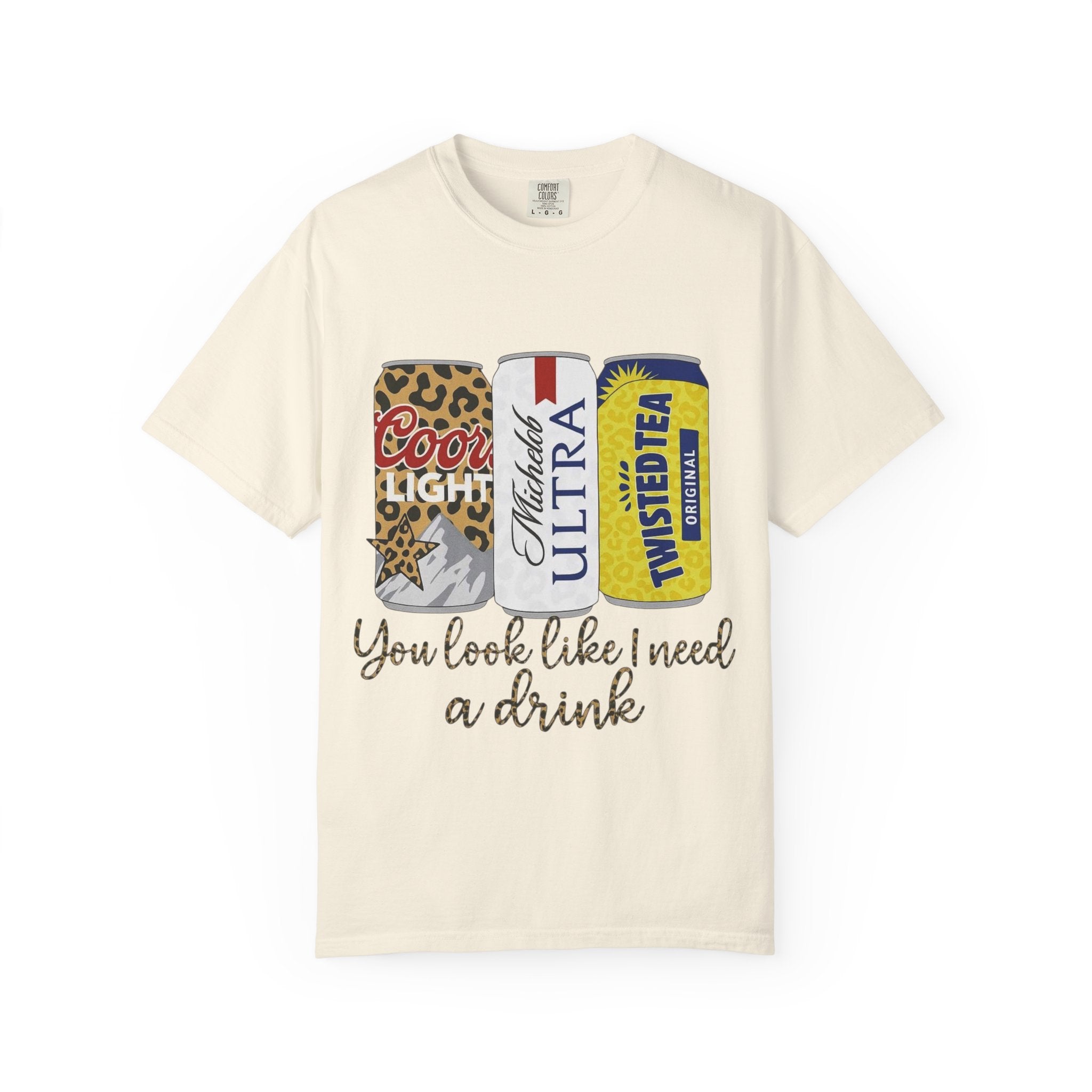 Beer Cans Graphic T-Shirt — "You look like I need a drink"