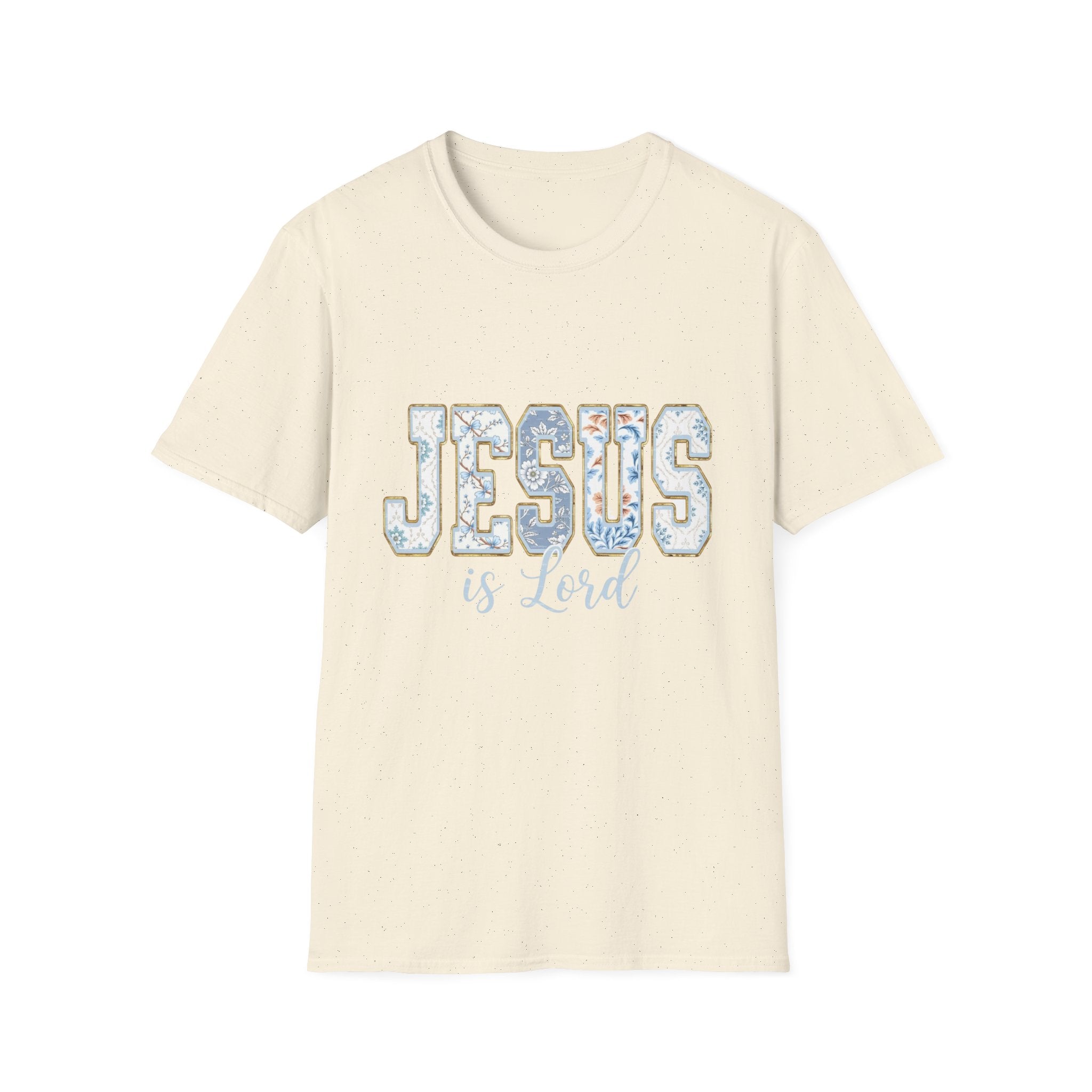 Jesus Is Lord Floral T‑Shirt — Christian Faith Tee