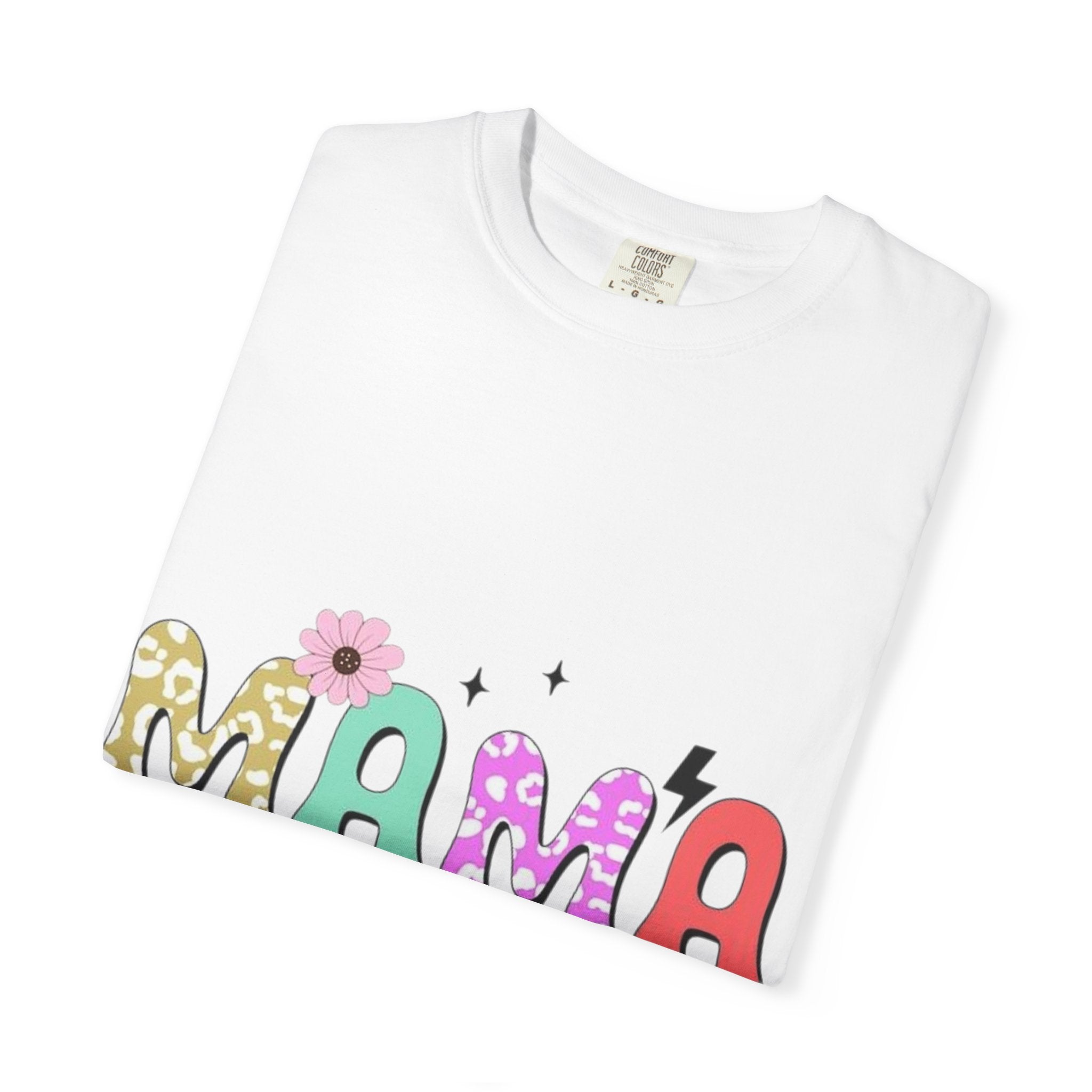 Mama Floral Graphic T‑Shirt — Colorful Retro Lettering, Perfect for Mother’s Day