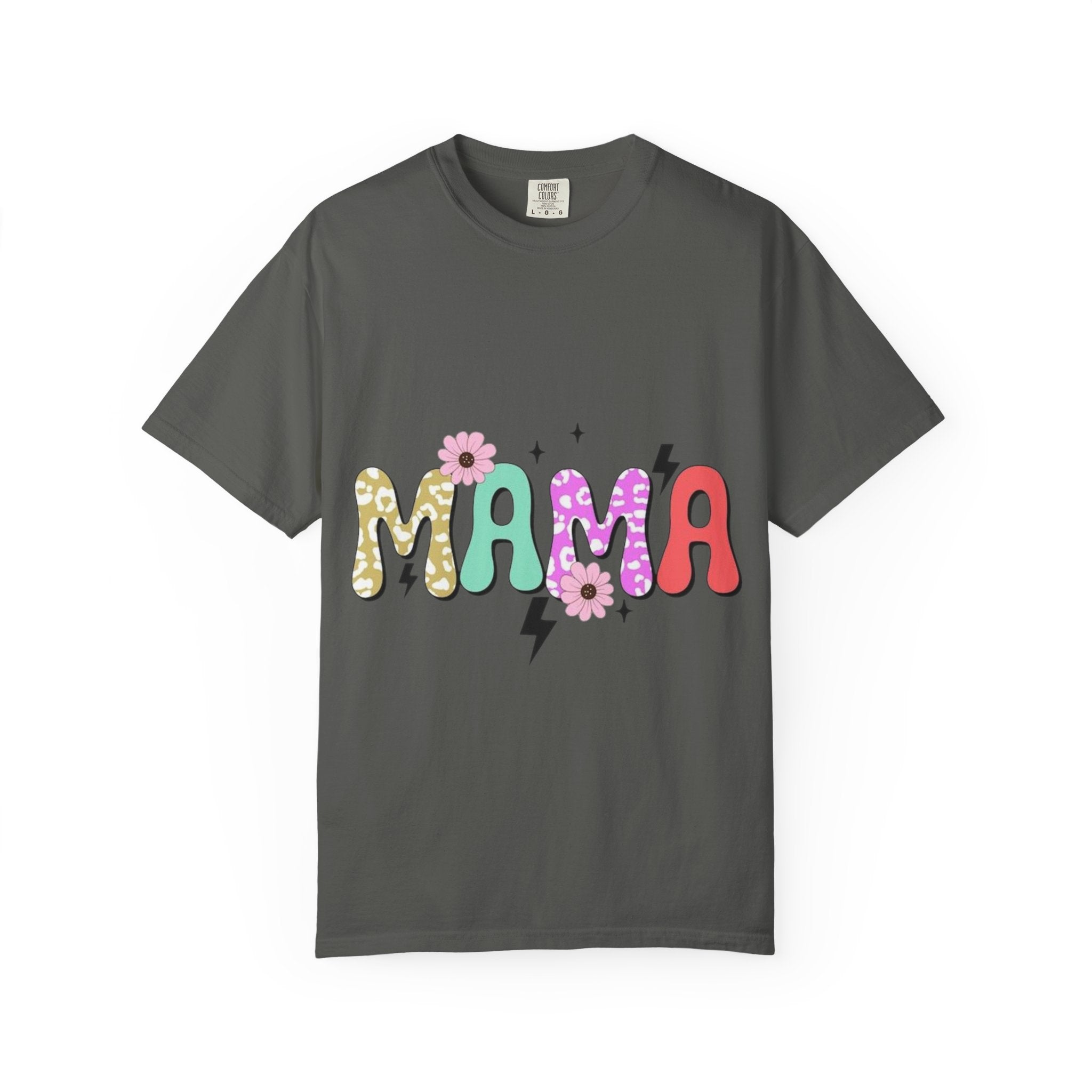 Mama Floral Graphic T‑Shirt — Colorful Retro Lettering, Perfect for Mother’s Day