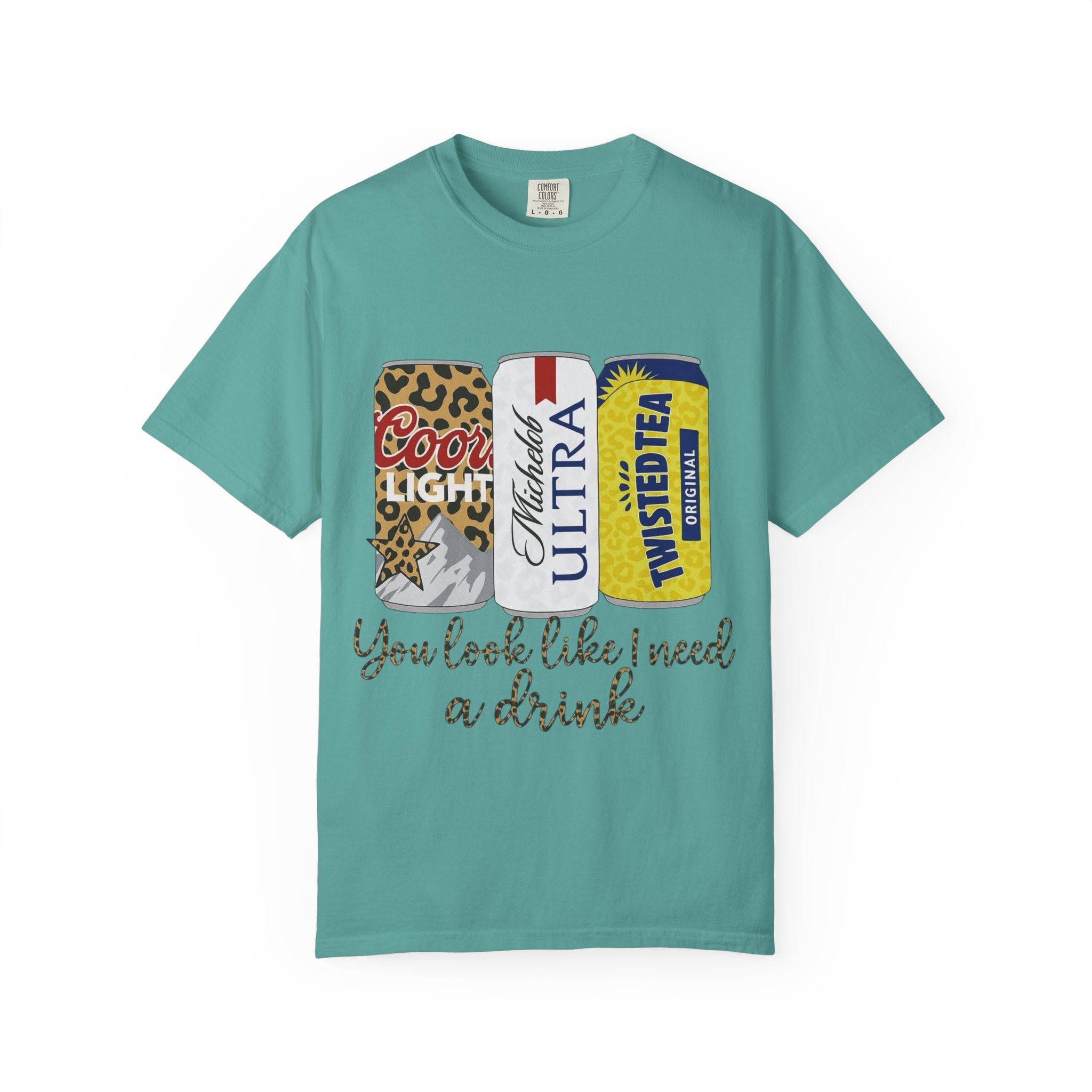 Beer Cans Graphic T-Shirt — "You look like I need a drink"