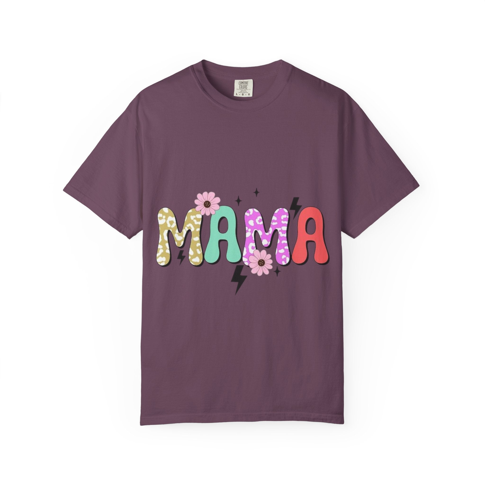 Mama Floral Graphic T‑Shirt — Colorful Retro Lettering, Perfect for Mother’s Day