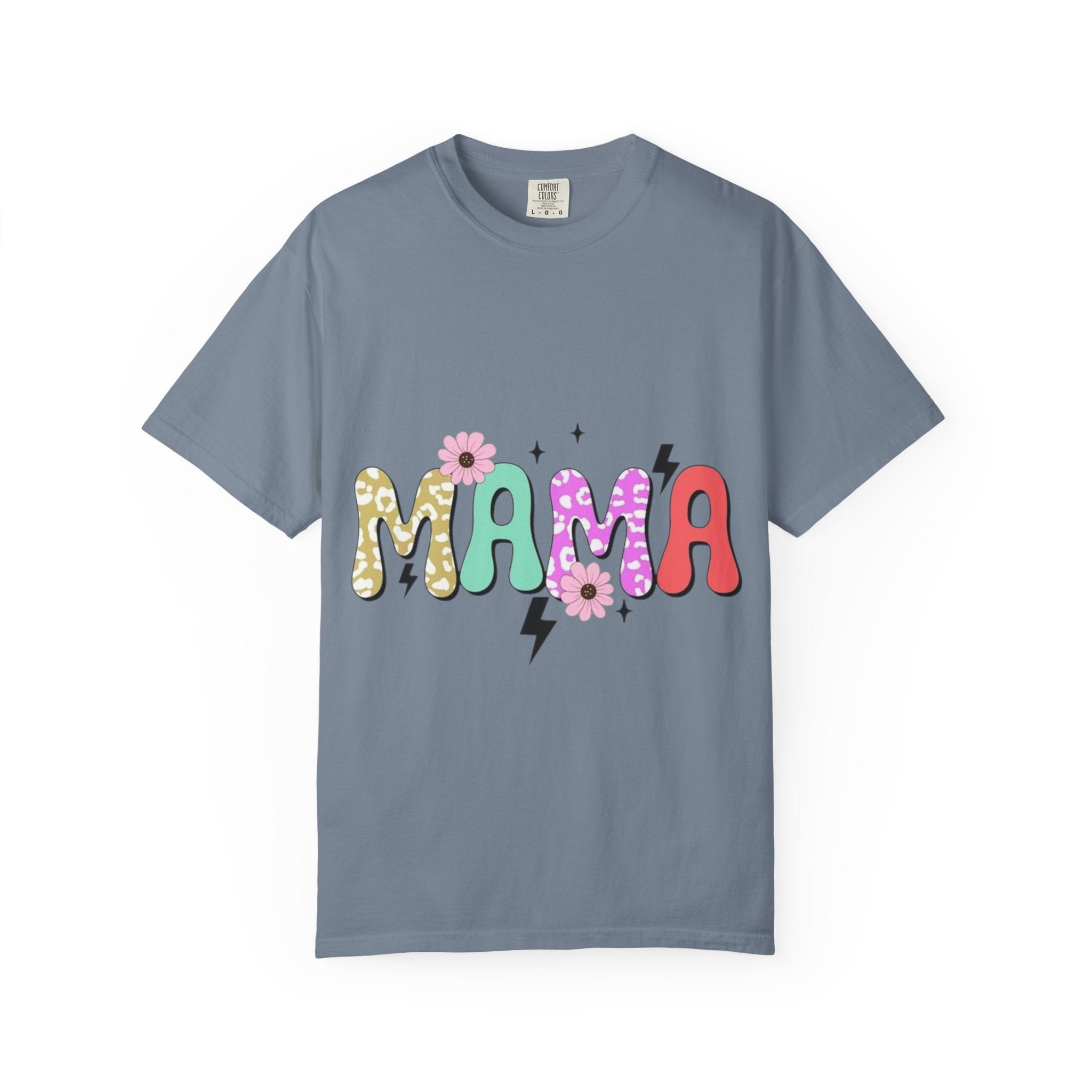 Mama Floral Graphic T‑Shirt — Colorful Retro Lettering, Perfect for Mother’s Day