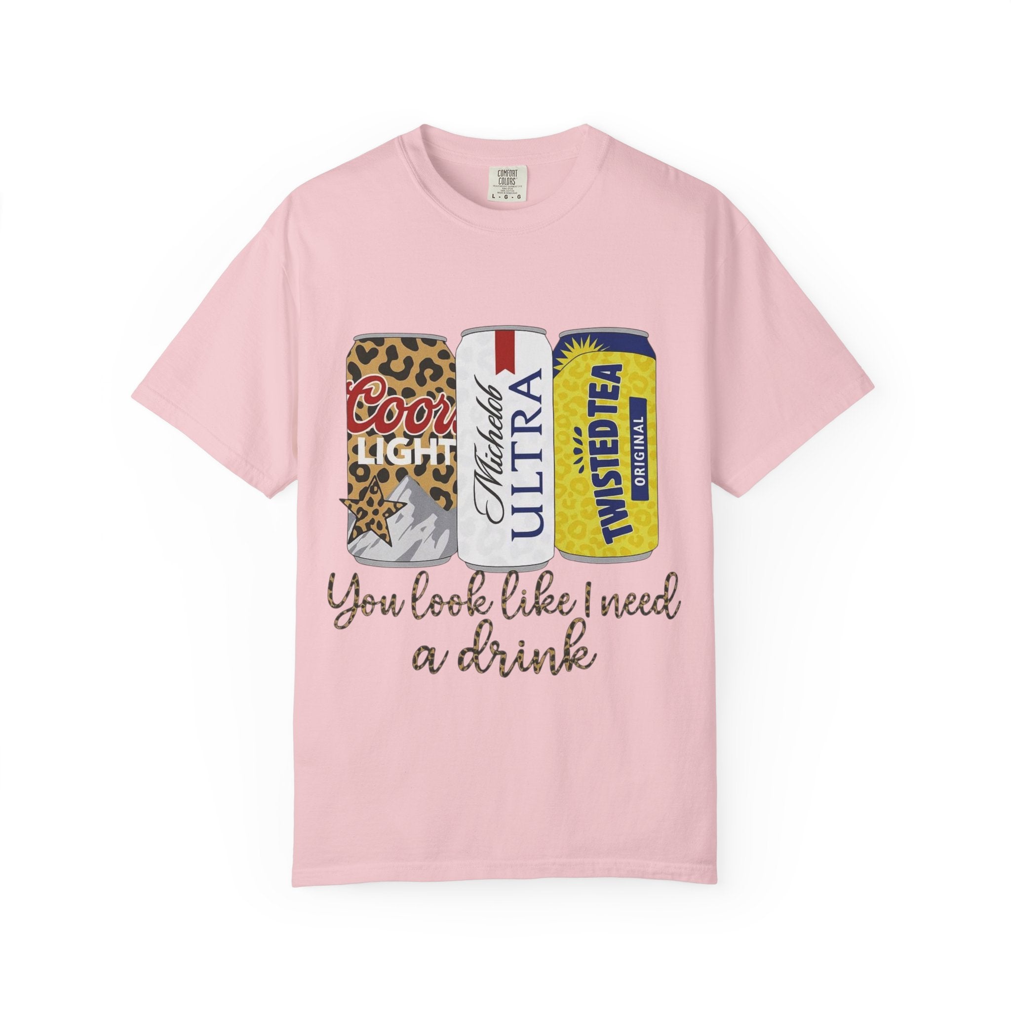 Beer Cans Graphic T-Shirt — "You look like I need a drink"
