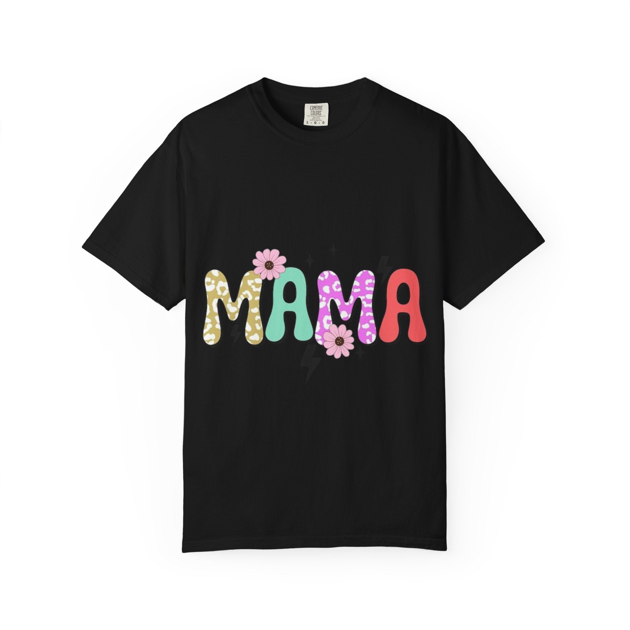 Mama Floral Graphic T‑Shirt — Colorful Retro Lettering, Perfect for Mother’s Day