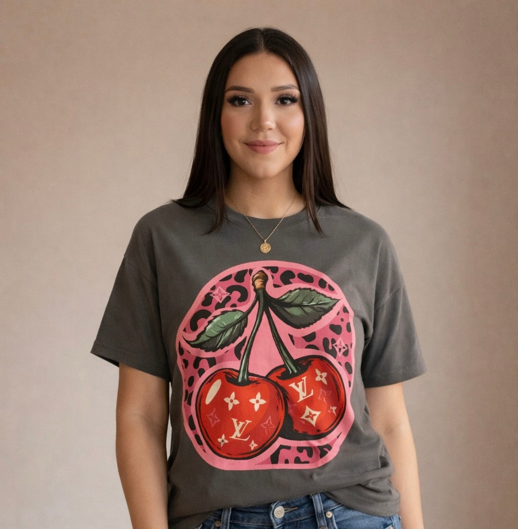 Cherry Graphic LV Retro T-shirt
